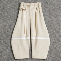 Pantalon de survêtement super ample personnalisé avec logo pour hommes et femmes, 100 % coton, taille élastique, jambes fuselées, coupe large, style décontracté streetwear