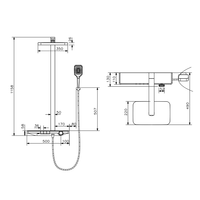 Pour Empolo nouveau Design doré Champagne laiton ensemble de douche appartement thermostatique bain douche mélangeur système salle de bain bassin robinets
