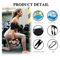 Venta caliente logotipo personalizado colores brazalete de teléfono celular para mujeres corriendo soporte de teléfono bandas de brazo negro