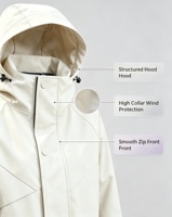 Veste utilitaire à capuche coupe-vent et hydrofuge pour femme, manteau d'extérieur multi-usages pour les trajets quotidiens et le camping
