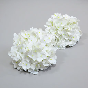 Fiore di Ortensia Artificiale in Lattice di Alta Qualità, Realistico al Tatto, Bianco e Verde, per Decorazioni Matrimoniali e Domestiche - Product Image 2
