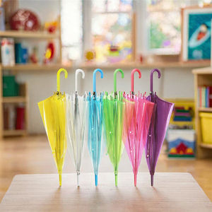 Parapluies transparents vibrants de 21 pouces avec poignée robuste, équipement de pluie, couleurs assorties pour la vente en gros, trajets quotidiens et utilisation en extérieur - Product Image 3