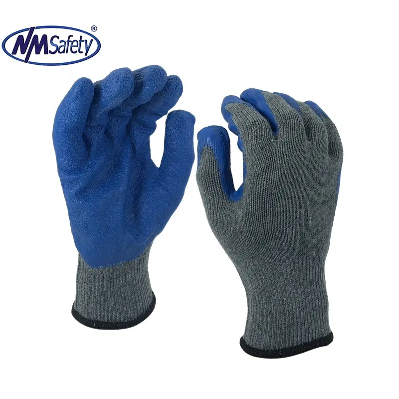 NMSAFETY Anti-slip Rubber Latex Gloves Work Water Proof Latex Gloves Custom Latex Coated Gloves Rubber