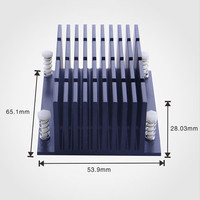 RUIQUAN RQ-64-005Y 6063 alliage Rectangle dissipateur de chaleur T3-T8 tempérament 1% tolérance finition anodisée LED CNC coupe Guangdong origine