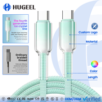 Câbles USB-C tressés en nylon de haute qualité pour la charge rapide 65W, longueurs 3ft, 6ft, 10ft, vente en gros OEM pour téléphones, tablettes et ordinateurs portables