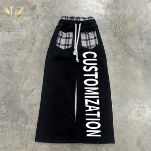 هودي مخصص بشعار مطرز من قوانغتشو هويتنغ، بطبقتين قابل للعكس، بسحاب، واسع، مقصوص، بنقشة مربعات - Product Image 4