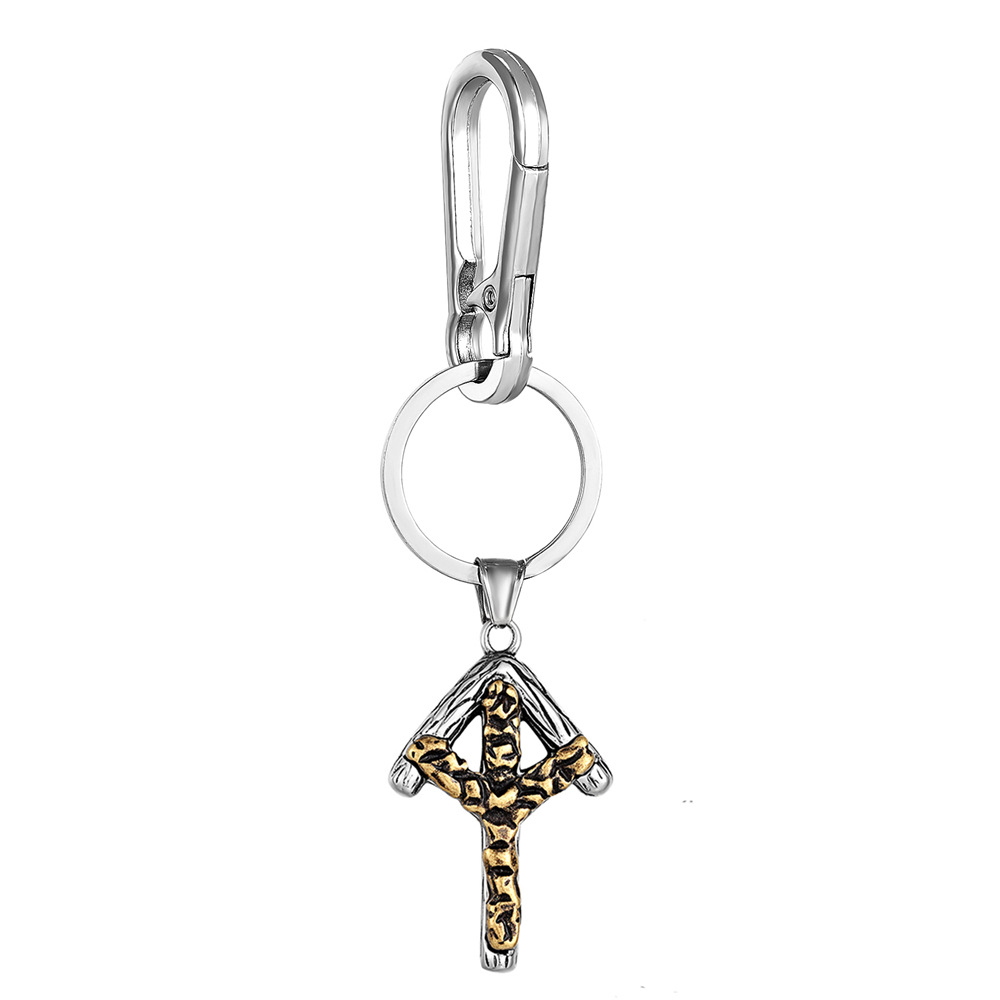 Two-tone pendant with eagle beak clasp
