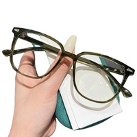 QUEJOEY Montura de gafas ópticas transparentes de estilo coreano para hombres y mujeres, gafas con bloqueo de luz azul, ultraligeras