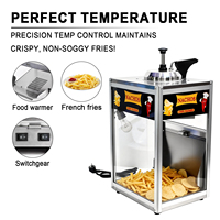 Vitrine chauffante pour snacks OEM ODM en verre transparent, corps en acier inoxydable facile à nettoyer, incubateur pour chips