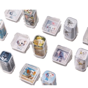 Piccolo sigillo creativo e carino trasparente per conto della mano che rende il punto di riferimento per la costruzione di animali in materiale plastico punto panoramico piccolo sigillo - Product Image 5