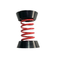 Ressort de compression de sol en bois de gymnastique de style spirale avec capuchons en plastique Matériau en alliage à usage industriel