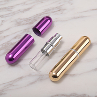 Mini flacon de parfum personnalisé avec impression sur mesure, 5 ml, atomiseur de parfum de voyage en métal de luxe rechargeable, emballage