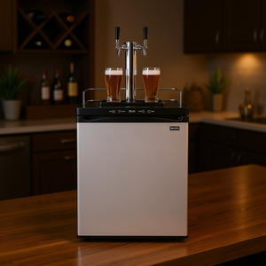 Refrigerador de cerveza Mevor Dual Tap Kegerator de 162L, tamaño completo, con dispensador de CO2 para 2 barriles. - Product Image 2