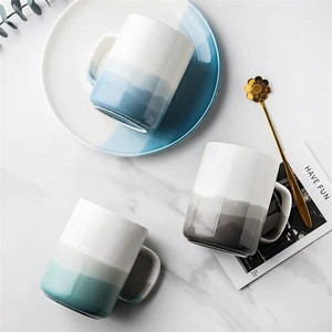 Fancy ombre di disegno di prodotti per la casa tazza di tè set decorazione di cerimonia nuziale uso quotidiano articolo personalizzata in ceramica tazza di caffè - Product Image 4