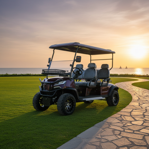 Voiturette de <span class=keywords><strong>golf</strong></span> électrique <span class=keywords><strong>6</strong></span> places certifiée CE, nouveau design, caractéristiques premium, performances exceptionnelles, quatre roues, pour visites touristiques et balades panoramiques - Product Image 2