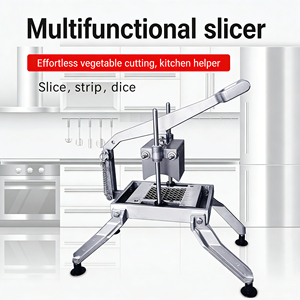 Affettatrice Manuale Commerciale in Acciaio Inossidabile per Verdure, Regolabile <span class=keywords><strong>da</strong></span> 1/4 a 3/16 Pollici, per Cipolle, Cetrioli, Limoni, Tritatutto per Frutta per Cucina Domestica - Product Image 1