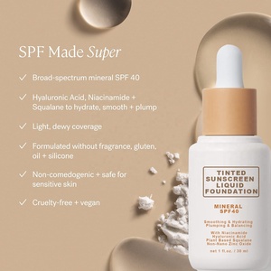 Fond <span class=keywords><strong>de</strong></span> Teint Liquide Hydratant Teinté Végan FPS40 avec Niacinamide, Acide Hyaluronique, Squalane et <span class=keywords><strong>Oxyde</strong></span> <span class=keywords><strong>de</strong></span> <span class=keywords><strong>Zinc</strong></span> <span class=keywords><strong>Non</strong></span>-<span class=keywords><strong>Nano</strong></span> - Product Image 3