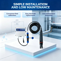 Capteur de chlore libre LoRaWAN avec cellule de débit et compensation automatique de température à trois électrodes pour la surveillance en ligne de la qualité de l'eau