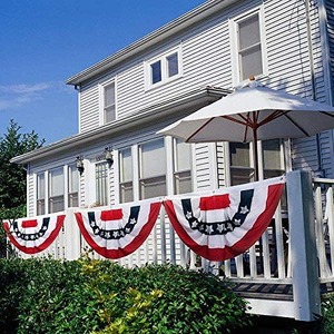 Wholesale Patriotic Stars and <strong>Stripes</strong> 3x6 Feet American Pleated Fan Bunting Decoration Printed Fan <strong>Flag</strong> - Product Image 6