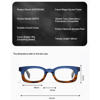 Nouvelles lunettes unisexes Saint Van Gogh, monture en acétate, style tendance, motif uni