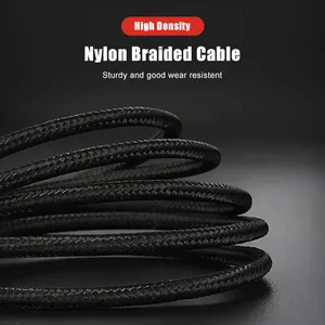 SANGUAN-cable tipo c de carga rápida, cable usb c de nailon trenzado de 1m y 2m, sincronización de datos para SAMSUNG, Xiaomi, Huawei Vivo