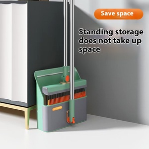 Ensemble <span class=keywords><strong>balai</strong></span> et pelle autoportants avec peigne anti-poils 180 °   <span class=keywords><strong>Balai</strong></span> pliable peu encombrant avec pelle intégrée et poils doux pour le nettoyage des sols - Product Image 3