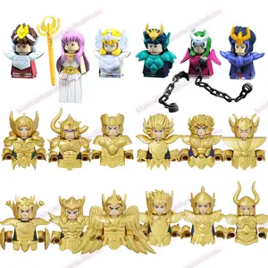 Cartone animato Anime Saint Seiya cavalieri zodiaco Saori Kido Mini Action Figure bambini educativi costruzione blocco di plastica giocattolo da collezione