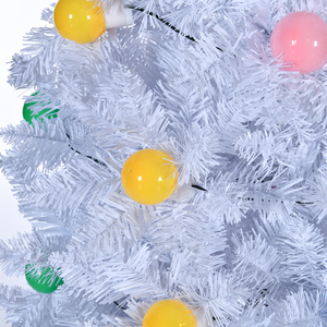 Lápiz flaco blanco Árbol <span class=keywords><strong>de</strong></span> <span class=keywords><strong>Navidad</strong></span> fino <span class=keywords><strong>Delgado</strong></span> artificial con luces LED coloridas Adornos <span class=keywords><strong>de</strong></span> luz <span class=keywords><strong>de</strong></span> bola <span class=keywords><strong>de</strong></span> cadena - Product Image 5