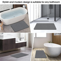 Tapis de bain carré transfrontalier en terre de diatomée, absorbant l'eau, antidérapant, séchage rapide, moderne et minimaliste, pour entrées et couloirs