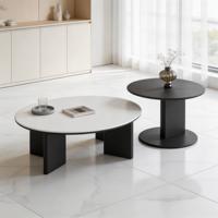 Table basse convertible de luxe moderne et minimaliste en fer forgé avec plateau en pierre, écologique, pour bureau, maison, salon