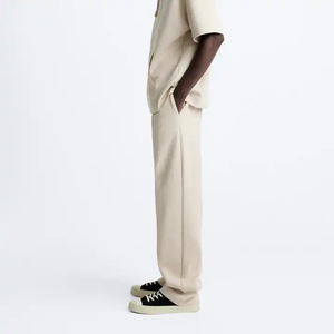 <span class=keywords><strong>Pantaloni</strong></span> della <span class=keywords><strong>tuta</strong></span> larghi più popolari da uomo oversize francese spugna <span class=keywords><strong>Beige</strong></span> <span class=keywords><strong>pantaloni</strong></span> della <span class=keywords><strong>tuta</strong></span> larghi da uomo - Product Image 3