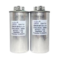 Condensador de CA CBB65 35/10 de Alta Calidad, 370-440V 450VAC, Condensador para Aire Acondicionado