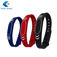 Bracelet NFC Mini Tag en Silicone Étanche IP68 ISO 14443A 13.56MHz RFID NTAG213 Personnalisable pour Carte de Visite, Paiement Hôtelier et Accès