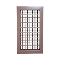 Grille de ventilation décorative en PVC pour plafond, à lames réglables, de bonne qualité OEM, marron, avec filtre pour retour d'air CVC