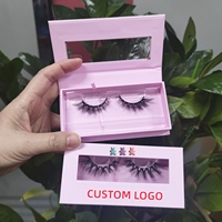 Faux cils de luxe avec logo personnalisé, cils 3D volumineux avec emballage personnalisé pour les marques de maquillage