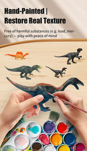 Juego de Juguetes del Mundo de los Dinosaurios con Tiranosaurio Rex para Niños, con Práctica Caja de Almacenamiento y Mapa de Animales Educativo - Product Image 5