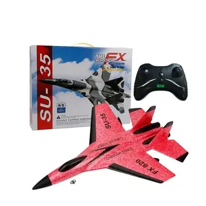 FX820 SU-35 RC Airplane 2.4G 2CH Glider Wingspan Remote Control Plane Hand Throwing EPP Foam Aircraft RTF Flying Model Toys Kids