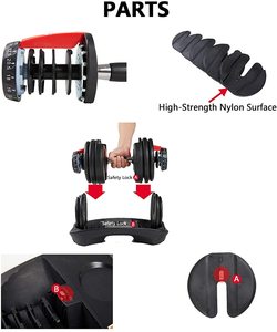 Wholesale Cheap Heavy Iron Fitness Gym Equipment <b>Dumbbells</b> 24 <b>40kg</b> Adjustable <b>Dumbbell</b> <b>Set</b> - Product Image 3