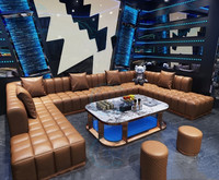 Canapé de luxe en gros pour clubs, mobilier de bar extérieur, canapé vintage pour hall KTV