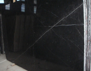 Dalle de marbre noir Nero Marquina poli naturel chinois pour la décoration des sols et des murs - Product Image 5