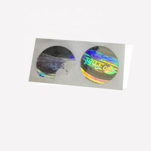 Adesivo di Sicurezza Olografico Laser Anti-Contraffazione, <span class=keywords><strong>Sigillo</strong></span> di <span class=keywords><strong>Garanzia</strong></span> Facilmente Distruttibile per Gioielli e Orologi, Materiale PET Guangdong - Product Image 3
