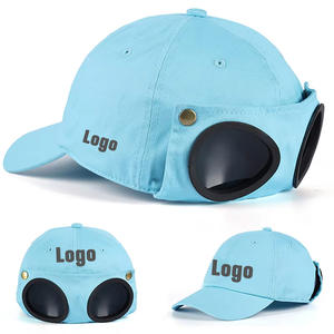 Gorra de béisbol con logotipo personalizado <span class=keywords><strong>para</strong></span> hombre, con gafas de sol integradas, protección UV <span class=keywords><strong>para</strong></span> exteriores, gorra de béisbol <span class=keywords><strong>para</strong></span> deportes y viajes - Product Image 1
