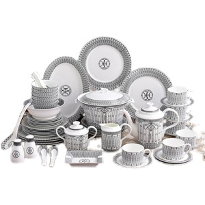 European Luxury Vintage Bone China Tableware Set Modern Customizable Coffee Cup Plate Set Home Hotel Restaurant Dinner Household - Product Image 5