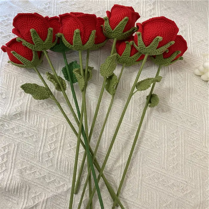 SYNew 40CM tığ çiçek yaprakları ile güller kaynaklanıyor ve DIY düğün buketleri için yeşillik Centerpieces ev özveri