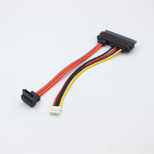Sata 7+15 Data <b>Cable</b> 22P To 7P+4P Shielded Copper Wire For Hard Drive Power Connection - Product Image 2