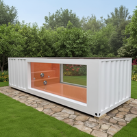 Conteneur d'expédition en acier populaire aux États-Unis, 20 pieds, 30 pieds, 40 pieds, avec fenêtre en verre pour piscine, système de filtration SPA, durable, prix compétitif, boutique