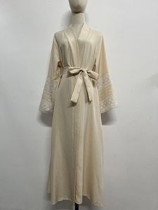 Abaya Kimono Turque de Luxe Brodé Keffiyeh Palestine pour Femme, Vêtements Islamiques de Dubaï, Kaftan - Product Image 2