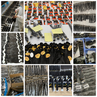 Lots de tissages de cheveux humains vierges Banghong, alignés aux cuticules, de qualité supérieure, provenant du Cambodge, du Pérou et du Brésil, avec double trame machine, personnalisables