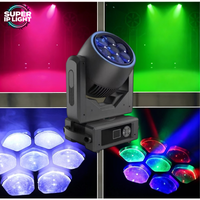 IP20 7x40W RGBW 4-en-1 8 ° -58 °   Zoom 16Bit Pan Tilt RDM Artnet Wireless DMX LED Bee Eye Moving Head Light pour scène, concert, spectacle