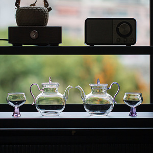 Théière miniature en verre de la dynastie Song avec couvercle, résistante à la chaleur, pour préparer du thé - Product Image 2